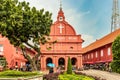 Christ church at Dutch square in Malacca, Melaka, Malaysia Royalty Free Stock Photo